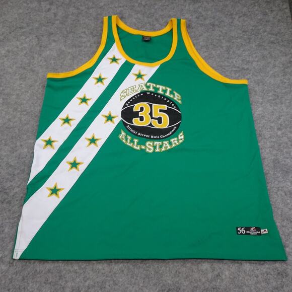Vintage Seattle Allstars Jersey Mens 52 XL Official Street Ball Champions Green - Picture 1 of 13